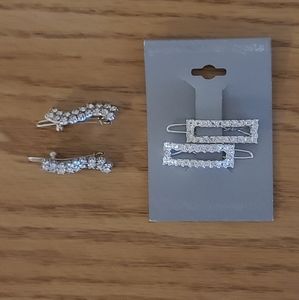Two Pairs of Tiny Hair Barretts
